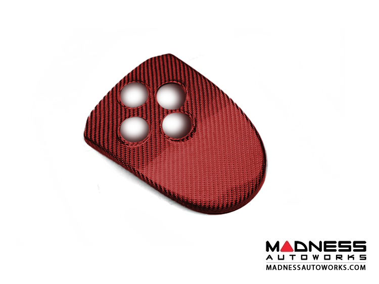 Alfa Romeo 4C Central MTA Control Cover - Carbon Fiber - Red Candy
